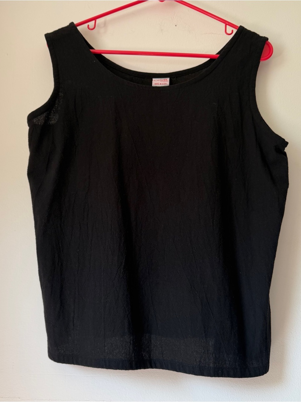 B’GAUZE M black cotton tank